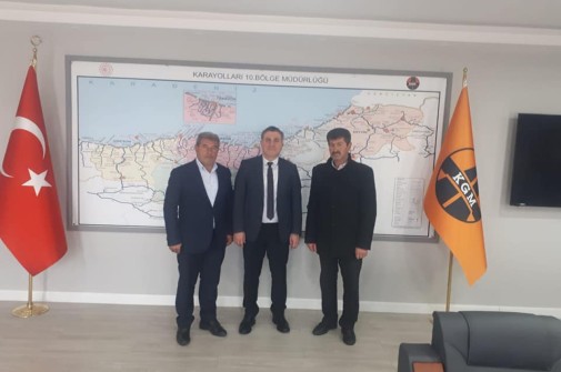 Karayolları Trabzon Bölge Müdürü Mehmet AŞIK beyefendiyi Zabıta Müdürümüz Yavuz BAYDAN ile ziyaret ettik